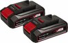 Aku Einhell Power X-Change Twinpack, 18V, 2x 2,5Ah, punane/must