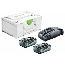Akude ja laadija komplekt Festool SYS 18V 2x8,0/SCA16