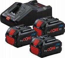 Aku ja laadija komplekt Bosch ProCORE GBA 18V 3x8.0Ah+GAL 18V-160