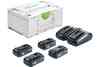 Akude ja laadija komplekt Festool SYS 18V 4x4,0/TCL 6 DUO 577104