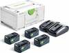 Akude ja laadija komplekt Festool SYS 18V 4x5,0/TCL 6 DUO 18 V 4x5,0 Ah