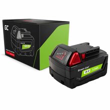 Tööriista aku Green Cell Milwaukee M18, 18V, 5Ah, asendusaku M18 B5 4932430483