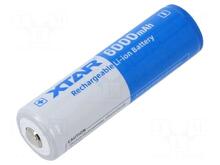 Aku Xtar 21700, 3.6V, 6000mAh, Li-ion, kaitsega