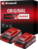 Einhell aku tööriistadele Power-X-Change TWIN-PACK, 18V, 4.0Ah, punane/must, 2 tk, ilma laadijata
