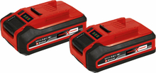 Aku Einhell Power-X-Change Plus TWIN-PACK, 18V, 3.0Ah (punane/must, 2 tk, ilma laadijata)