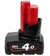 Aku Milwaukee M12 B4, 12V, 4.0Ah, Li-ion