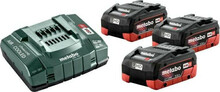 Metabo akude komplekt 685074000, 18V, 3x5.5Ah, LIHD + ASC 145 laadija