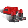 Akude ja laadija komplekt Milwaukee M12 NRG-602, 12 V, 2 x 6 Ah