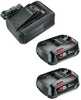 Gardena aku ja laadija komplekt Quick Charger AL 18V-44 P4A, 2x2.5Ah