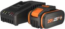 Worx aku ja laadija komplekt WA3604, 20V, 4000mAh, li-ion