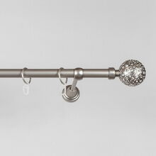 Metallist kardinapuu komplekt Hesora Modena, 240 cm, 19 mm, matt hõbe, ühekordne