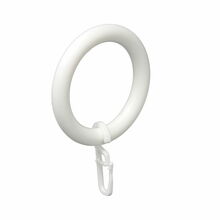 Kardinapuurõngad konksudega Hesora STANDART, 28 mm, valge, 10 tk