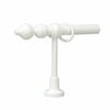 Kardinapuu komplekt Hesora Standart, 120 cm, 28 mm, valge, plastik, puidu imitatsioon