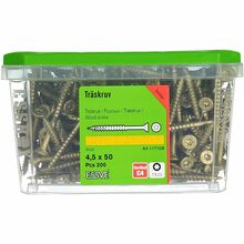 Puidukruvid Essve Essdrive 4,5 x 50 mm, TX20, kollane, 200 tk