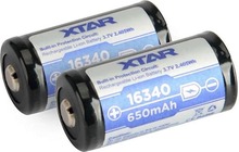 Aku Xtar 16340, 3,7V, 650mAh Li-ion