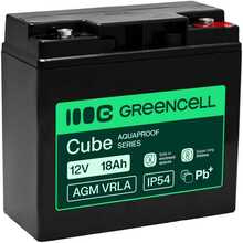 Aku Green Cell AGM VRLA 12V 18Ah, hooldusvaba, 181x77x167mm