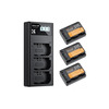 Akude komplekt K&F Concept NP-FZ100, 2280mAh, 3 tk + laadija LCD ekraaniga
