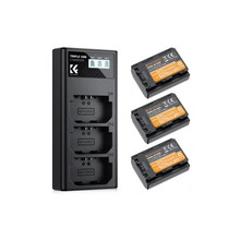 Akude komplekt K&F Concept NP-FZ100, 2280mAh, 3 tk + laadija LCD ekraaniga