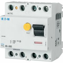 Jääkvoolukaitse Eaton PF6-40/4/003-A, 4P, 40 A, Type A, 30 mA