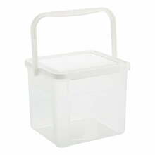 Pesuainekonteiner Rotho Basic, 4,5 L, läbipaistev/valge