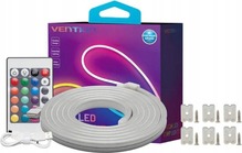 LED riba Vention Silicone Neon 5 m, koos IR kaugjuhtimispuldi ja 12V DC toiteallikaga