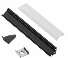 Alumiiniumprofiil LED ribadele Eurolight AL-C2-B, nurkne, must, 2m