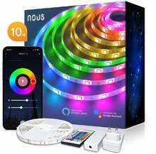LED ribade komplekt Nous F2, RGB, 10m, 24W, koos Wi-Fi kontrolleri ja toiteallikaga