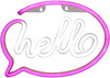 Neoonlamp Manta SNL08PKT HELLO, roosa/valge