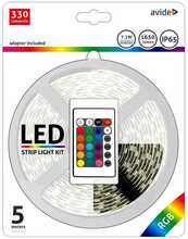LED riba Avide RGB 5050, 5m, IP65, puldiga