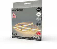 LED riba Eurolight 10W 24V 4000K COB, IP20, 5m