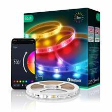 LED riba komplekt Nous, RGB, 5m, 24W, koos Bluetooth kontrolleri ja toiteallikaga