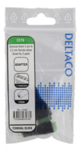 Kontaktplokk Deltaco TBL-1008, 3 kontakti, 3,5 mm, must, 2 tk