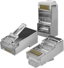 Moodulpistik Qoltec 54556 RJ45 CAT6 FTP, kullatud kontaktid, 100 tk