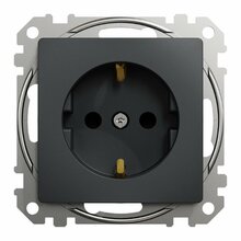 Pistikupesa Schneider Sedna Design SDD114021, 1 koht, süvistatav, maandusega, kaitsega, antratsiit