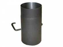 Kamina ühendustoru Wadex 120 mm, 25 cm, must, ventiilidega