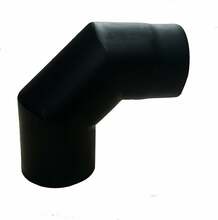Dümitoru põlv Wadex 120 mm, 2 mm, 90 kraadi, must
