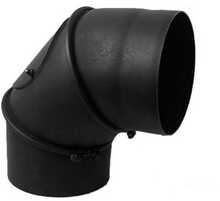 Düümlõõri põlv Wadex 130 mm, 2 mm, 45/90 kraadi, must, 37 cm