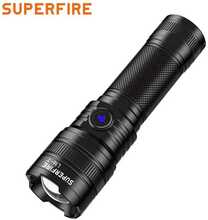 Taskulamp Superfire L16-X, 400 lm, fookusega, laetav USB C, 2x 18650 3400mAh, IP43