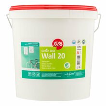 Seinavärv Vivacolor Green Line Wall 20, poolmatt, valge, 11,7 L