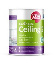 Laevavärv Vivacolor Green Line Ceiling, 0,9 L, matt, valge