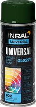 Aerosoolvärv Inral Universal, 400 ml, tumeroheline (RAL6009)