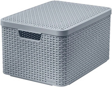 Kaanega hoiukarp Curver Style L, 30 L, 44.5 x 33 x 25 cm, helehall