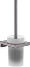 Tualetiharja hoidik Hansgrohe AddStoris 41752340, harjatud must kroom