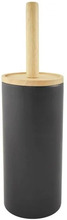 Tualetiharja Sepio Tokyo black, keraamika, must/bambus