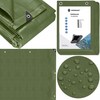 Brezent Springos, 4 x 5 m, 100g/m2, roheline
