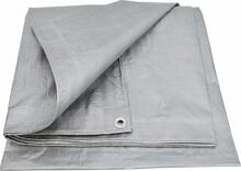 Brezent AW-Tools AW68078, 10 x 12 m, 120g/m2, hõbe
