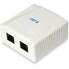 Pindpaigalduskarp Equip, 2-Port Cat6 RJ-45, valge, mudel 235214