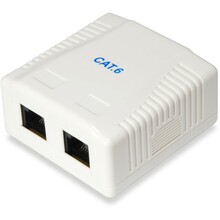 Pindpaigalduskarp Equip, 2-Port Cat6 RJ-45, valge, mudel 235214