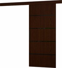 Lükanduks ADRK Furniture Muschu 86, 86 x 205 x 1.6 cm, must/pruun