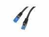Võrgukaabel Lanberg PCF6A-10CC-0025-BK, Cat6, S/FTP, 0.25 m, must